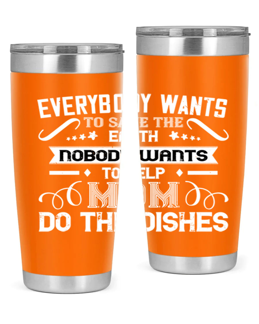Everybody Wants 189# Mom Tumbler in stainless steel with a stylish design, perfect for hot and cold beverages.