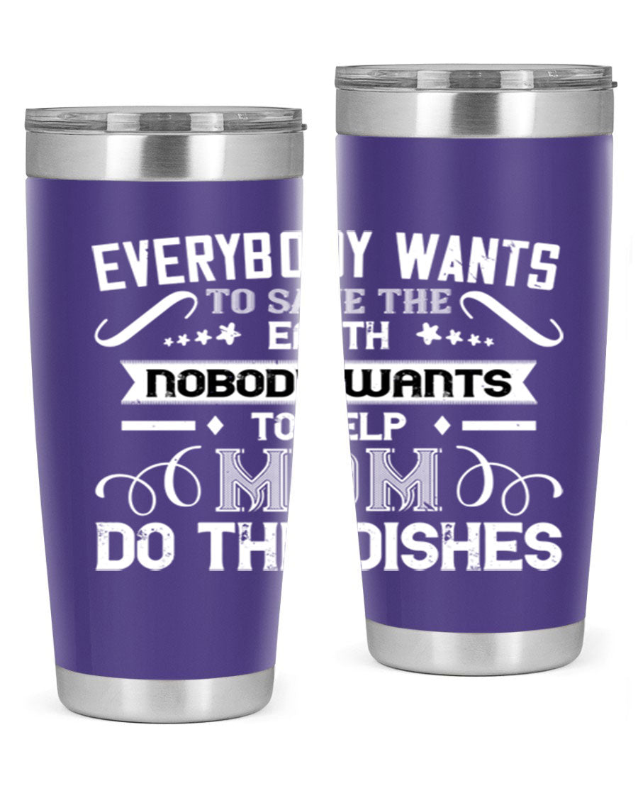 Everybody Wants 189# Mom Tumbler in stainless steel with a stylish design, perfect for hot and cold beverages.