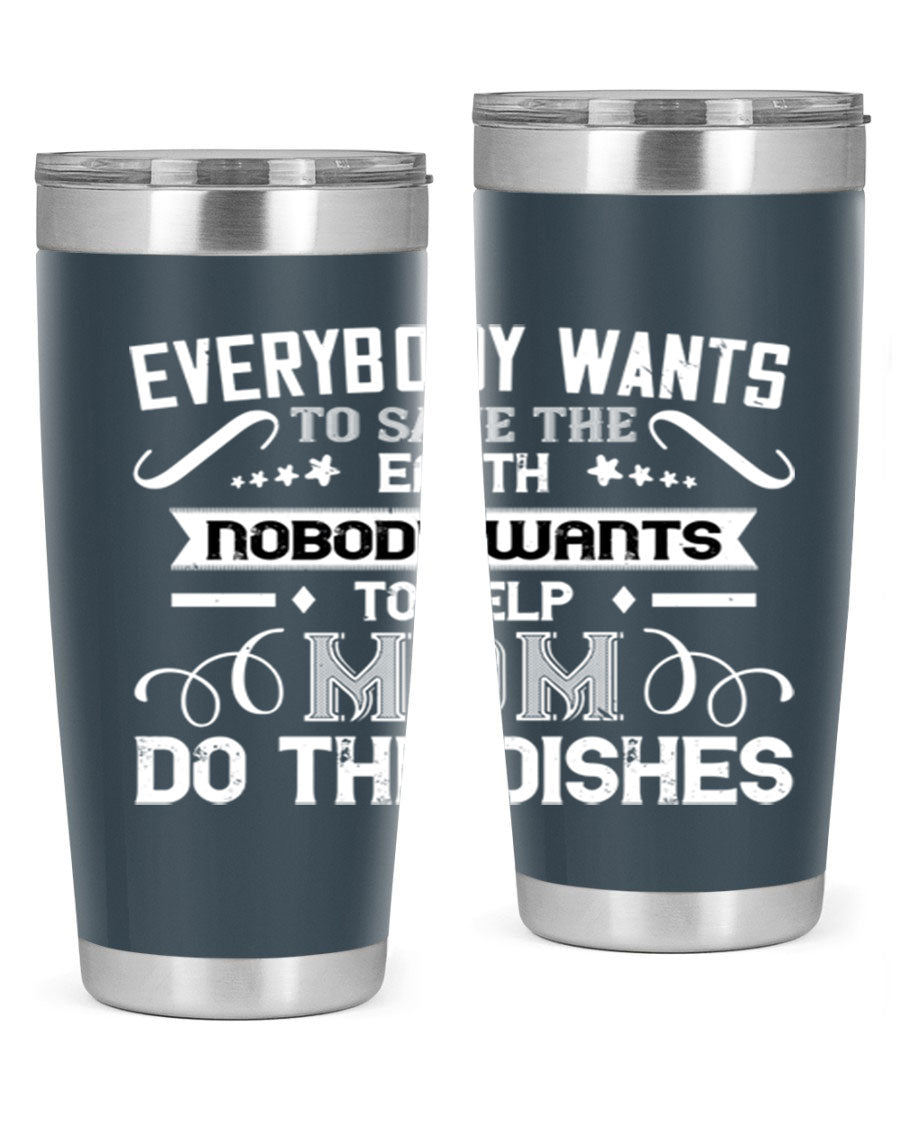 Everybody Wants 189# Mom Tumbler in stainless steel with a stylish design, perfect for hot and cold beverages.