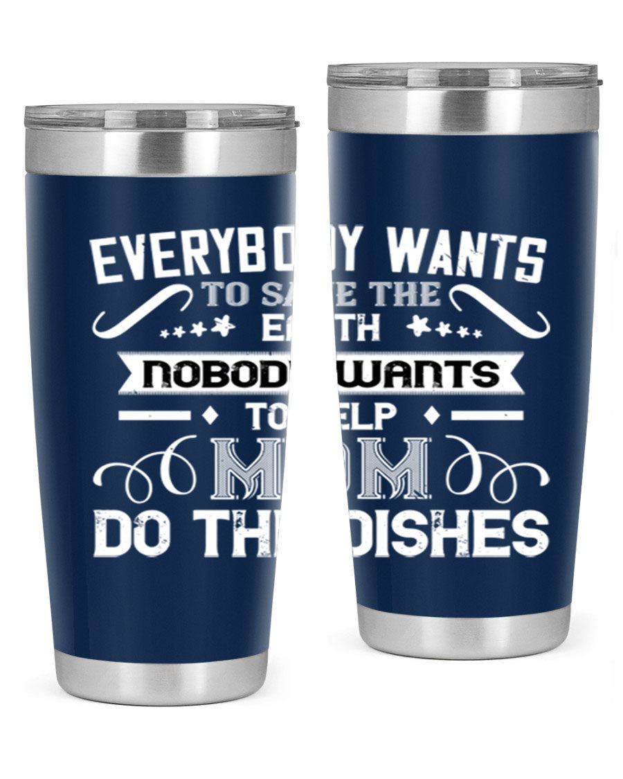 Everybody Wants 189# Mom Tumbler in stainless steel with a stylish design, perfect for hot and cold beverages.