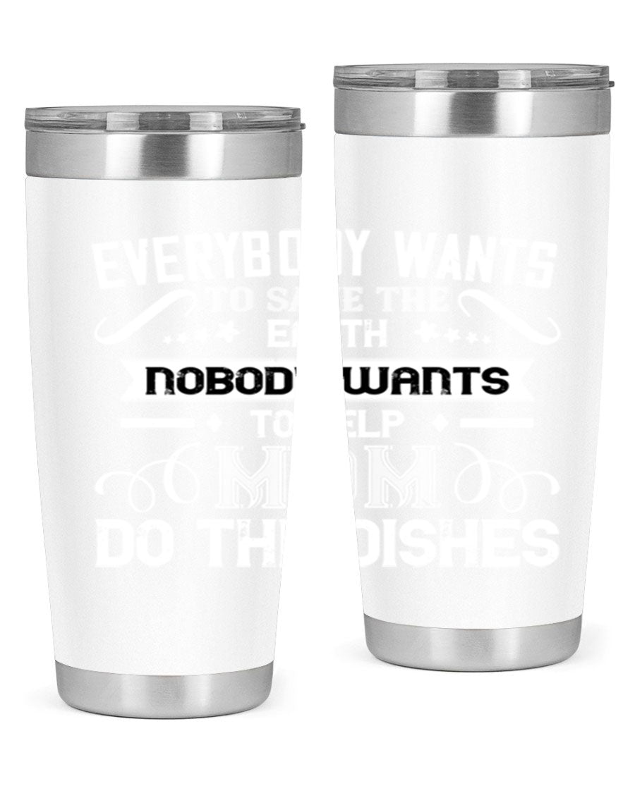 Everybody Wants 189# Mom Tumbler in stainless steel with a stylish design, perfect for hot and cold beverages.