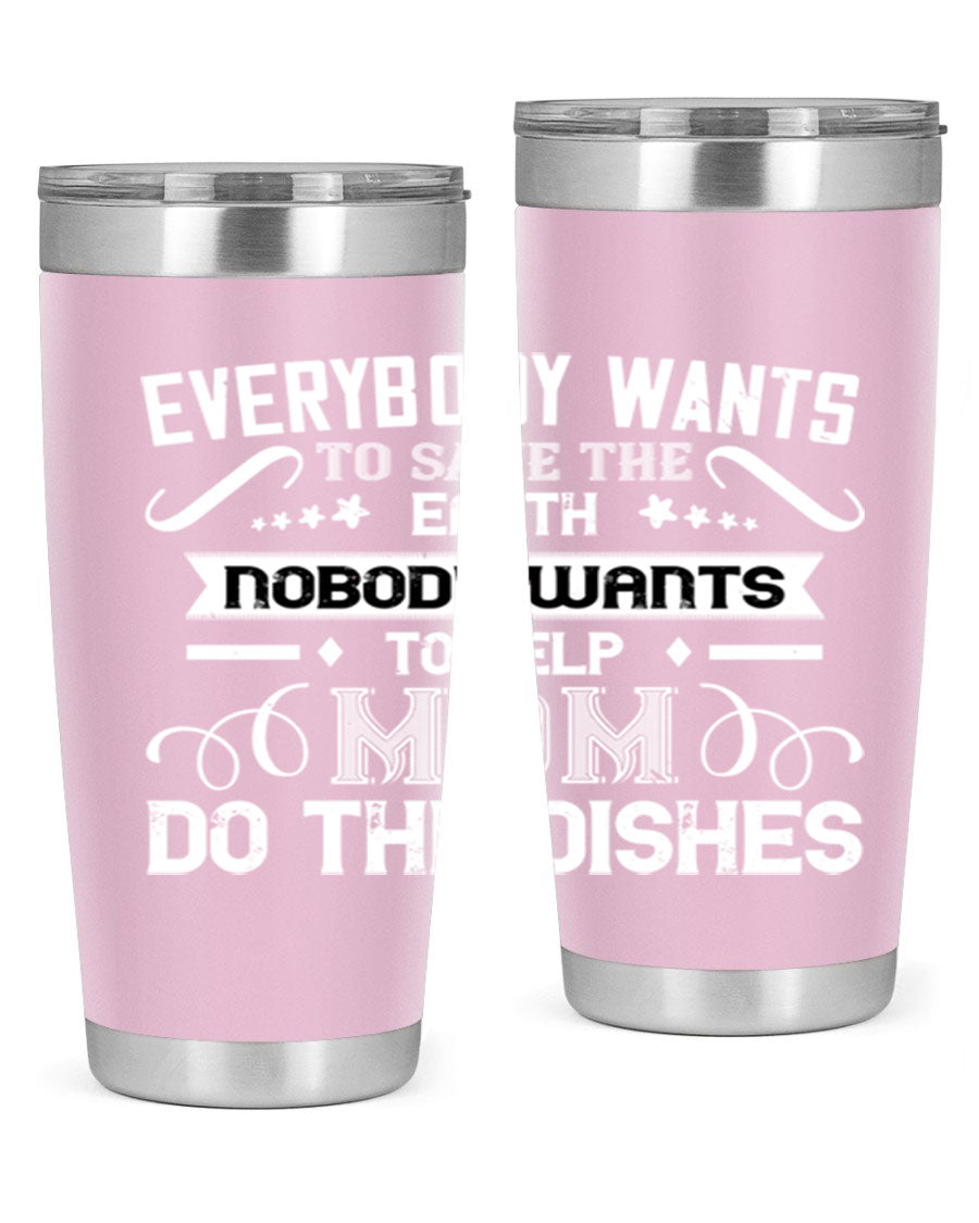 Everybody Wants 189# Mom Tumbler in stainless steel with a stylish design, perfect for hot and cold beverages.