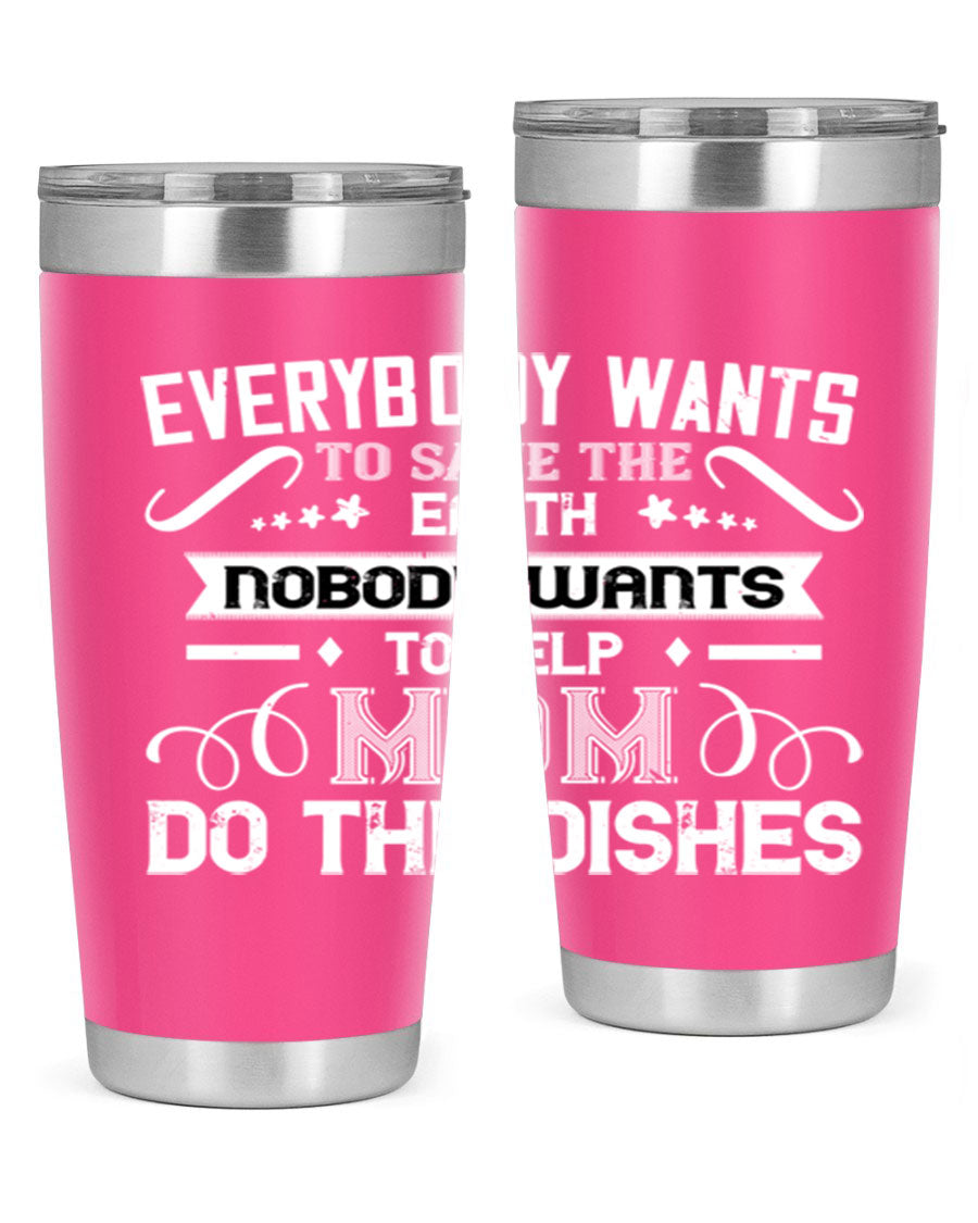 Everybody Wants 189# Mom Tumbler in stainless steel with a stylish design, perfect for hot and cold beverages.