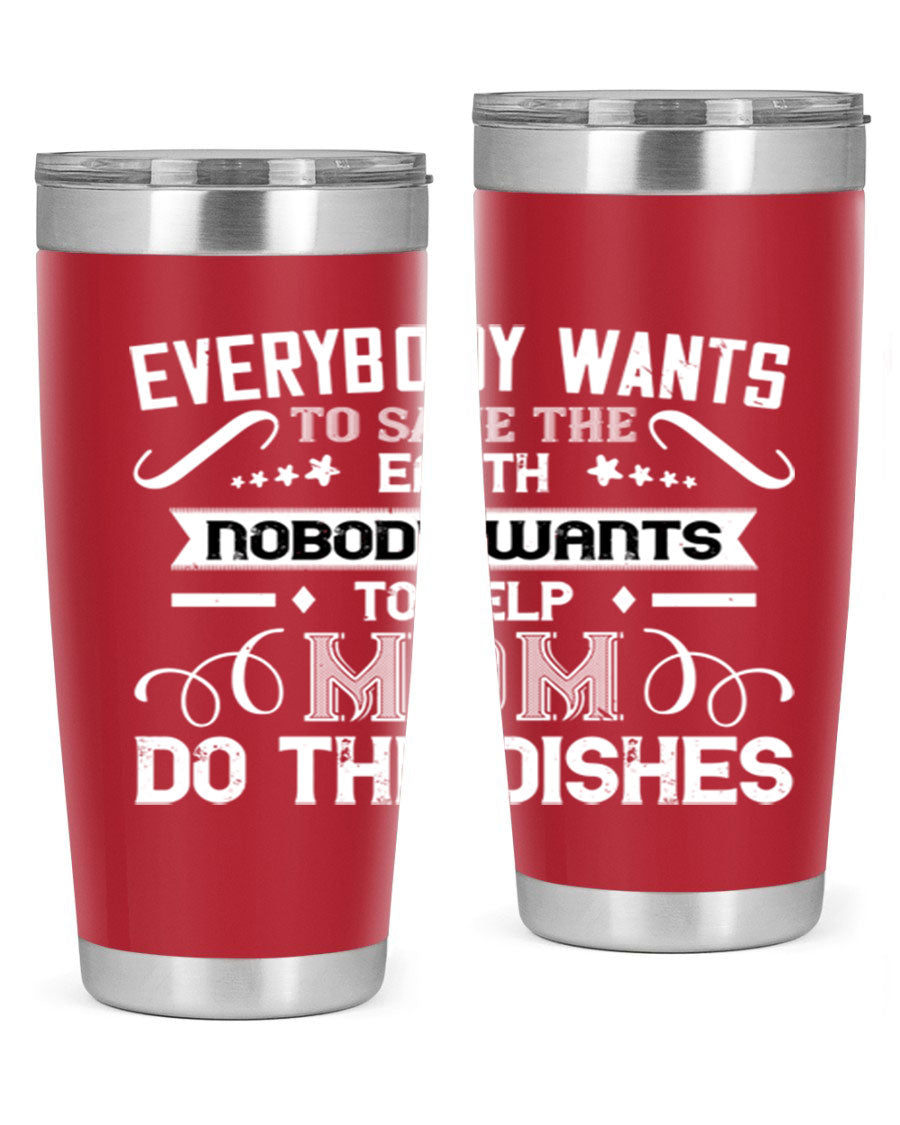 Everybody Wants 189# Mom Tumbler in stainless steel with a stylish design, perfect for hot and cold beverages.
