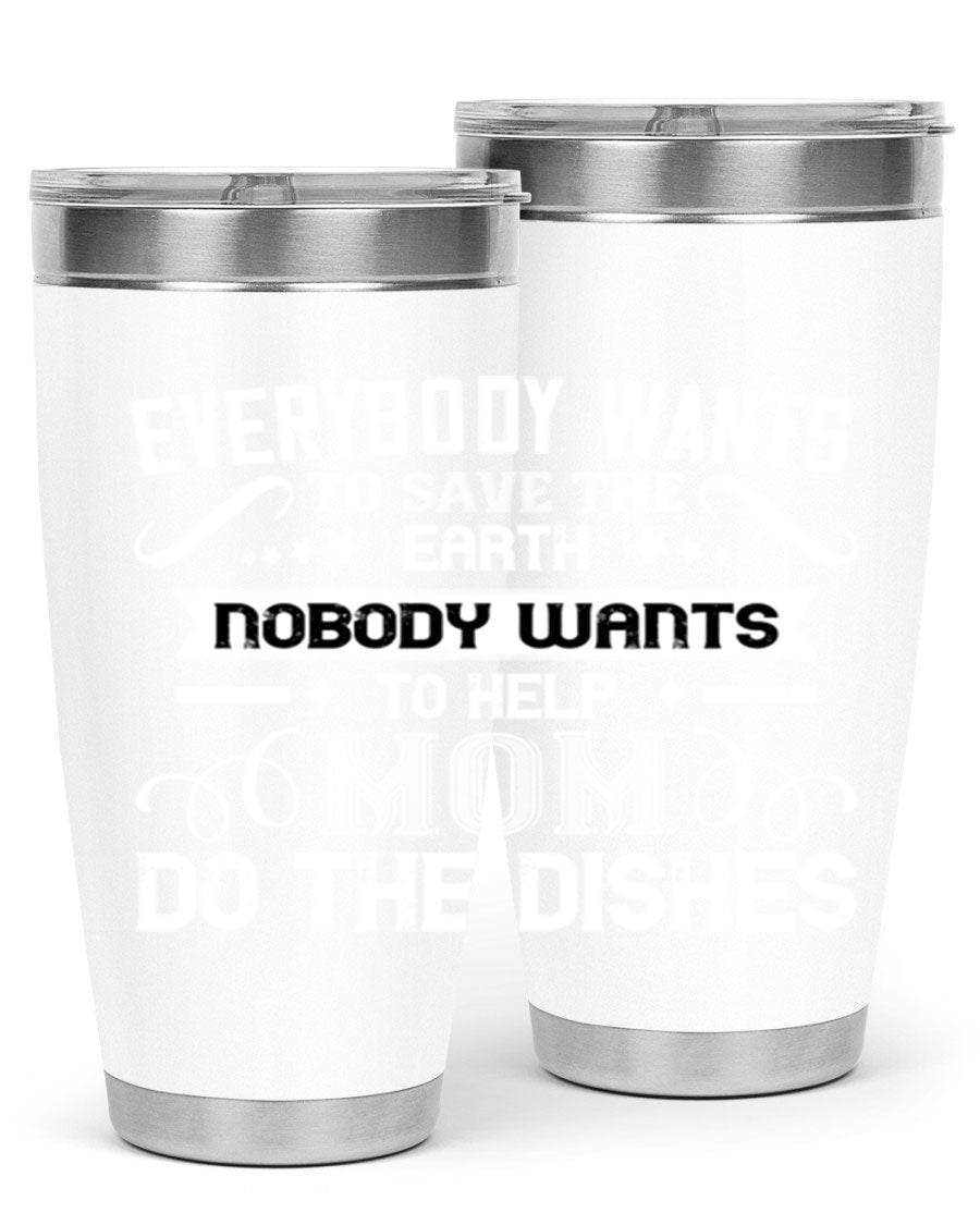 Everybody Wants 189# Mom Tumbler in stainless steel with a stylish design, perfect for hot and cold beverages.