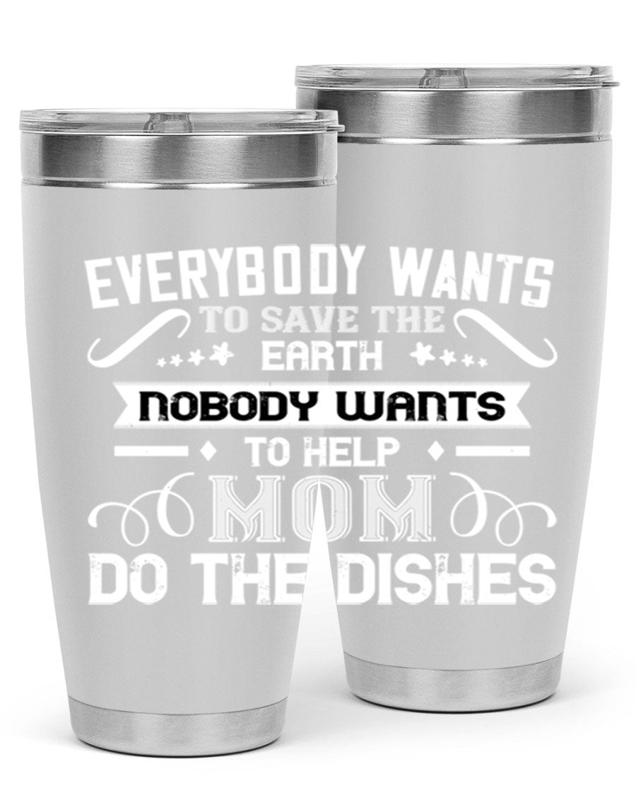 Everybody Wants 189# Mom Tumbler in stainless steel with a stylish design, perfect for hot and cold beverages.