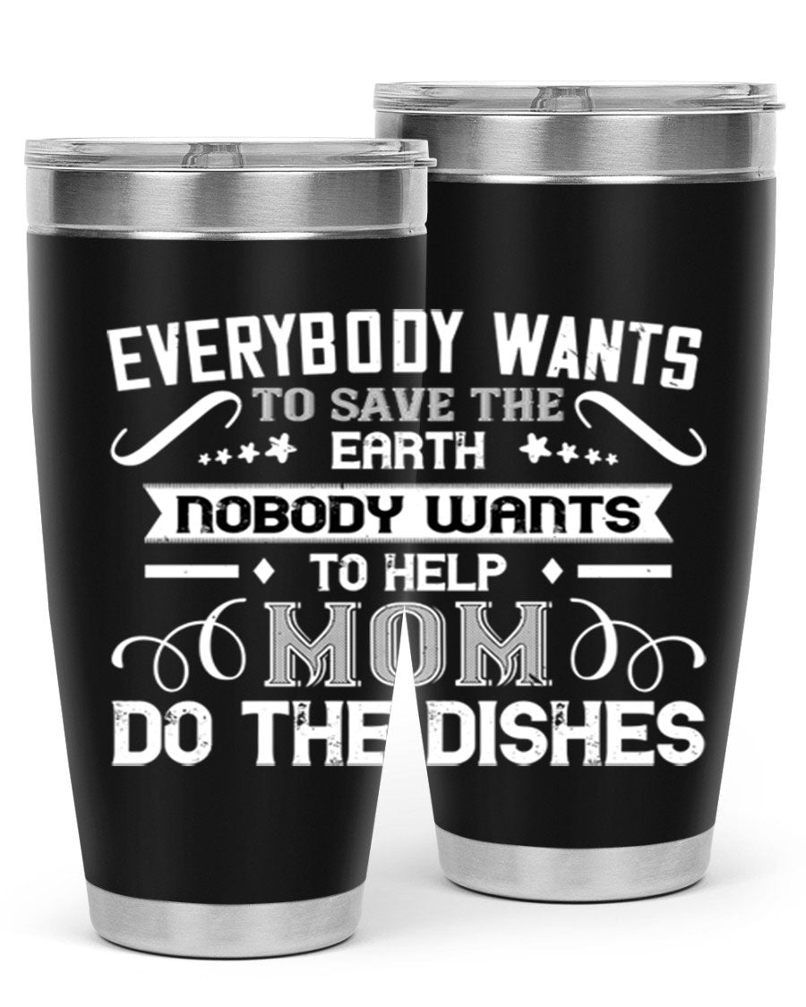 Everybody Wants 189# Mom Tumbler in stainless steel with a stylish design, perfect for hot and cold beverages.