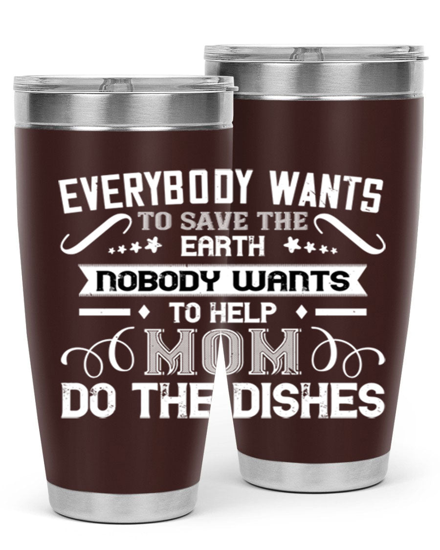 Everybody Wants 189# Mom Tumbler in stainless steel with a stylish design, perfect for hot and cold beverages.