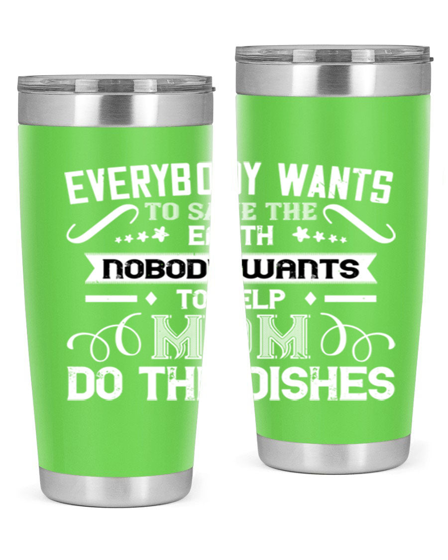 Everybody Wants 189# Mom Tumbler in stainless steel with a stylish design, perfect for hot and cold beverages.