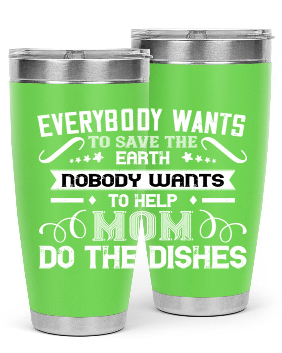 Everybody Wants 189# Mom Tumbler in stainless steel with a stylish design, perfect for hot and cold beverages.