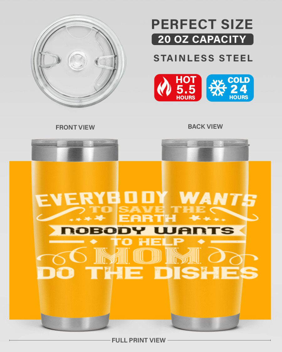 Everybody Wants 189# Mom Tumbler in stainless steel with a stylish design, perfect for hot and cold beverages.