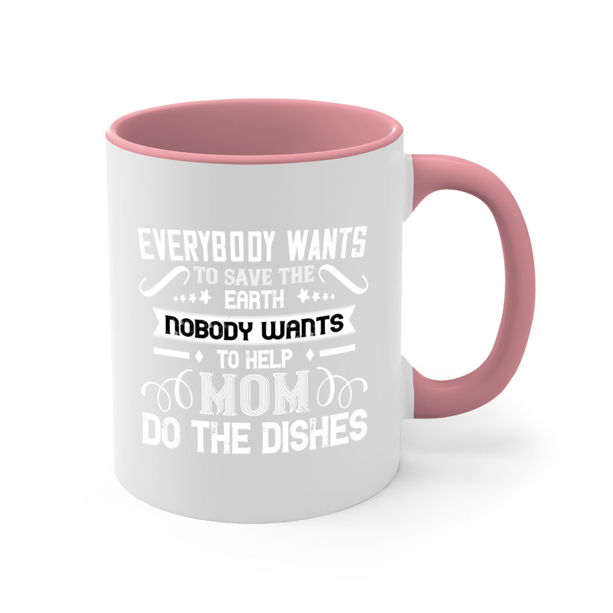 Everybody Wants 189# Mug featuring a glossy finish with a colored handle and interior, available in multiple colors and sizes.