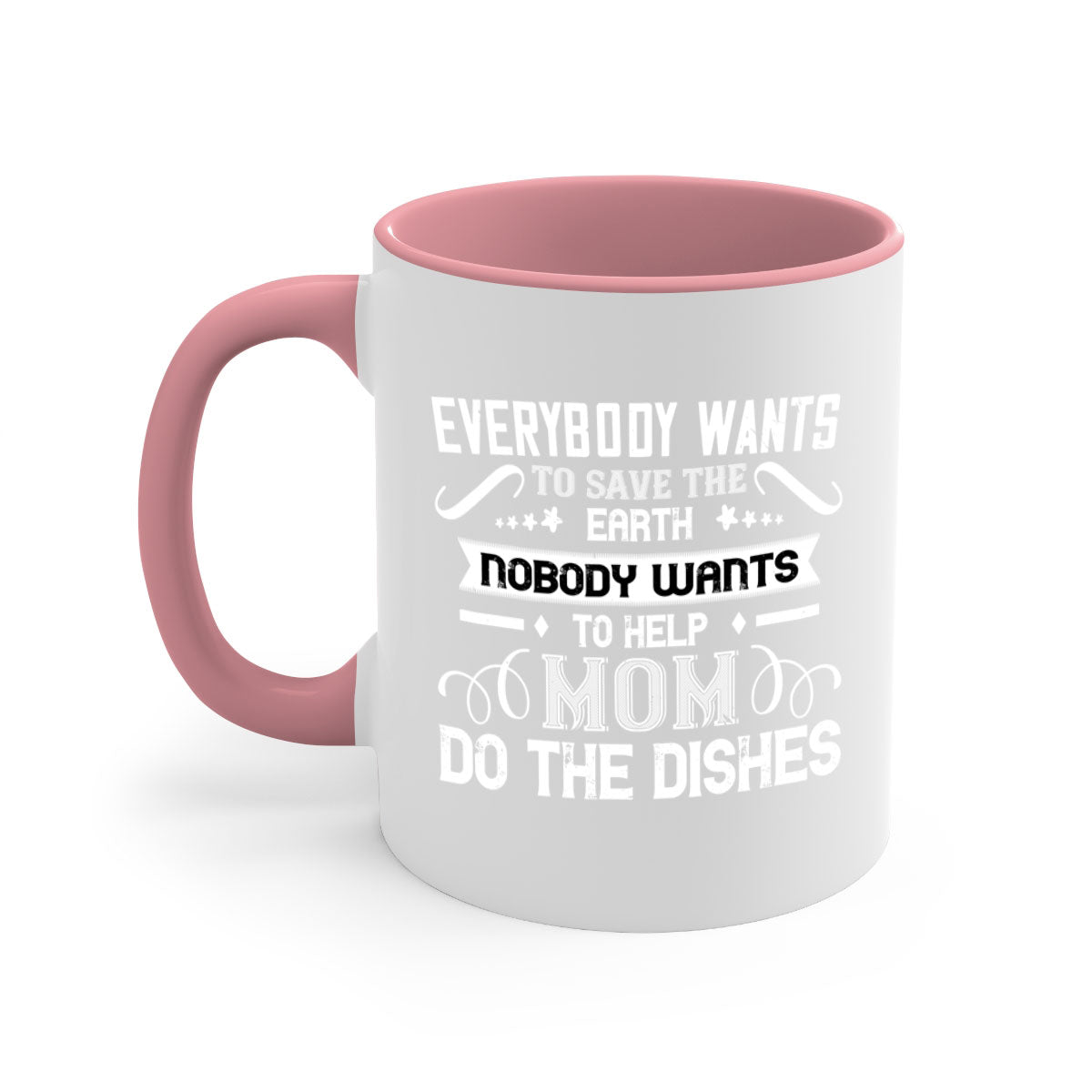Everybody Wants 189# Mug featuring a glossy finish with a colored handle and interior, available in multiple colors and sizes.