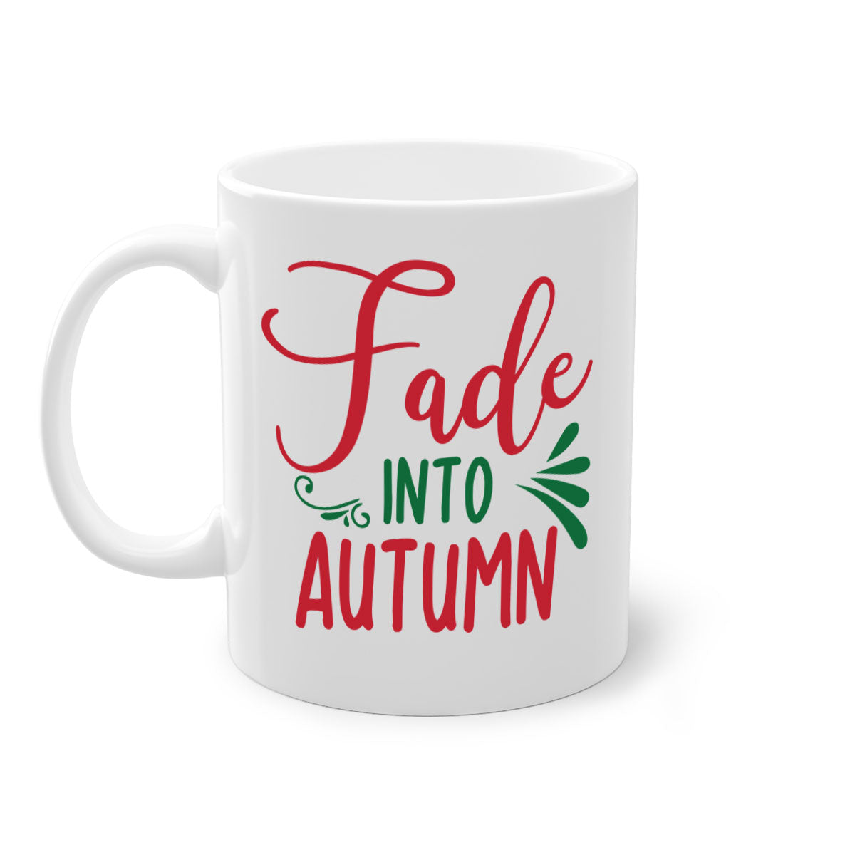 A stylish two-tone ceramic coffee mug with a colored handle and glossy finish, available in multiple colors.