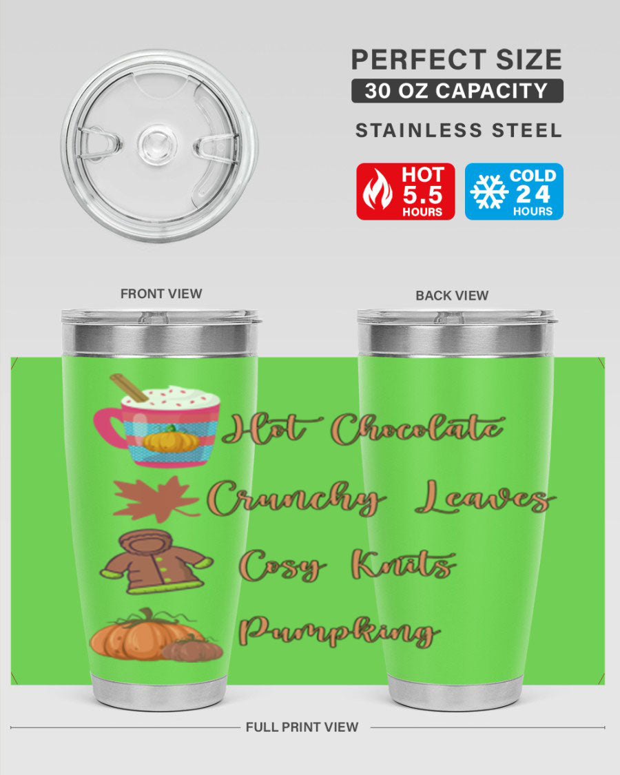 Fall 126# Tumbler, a 20oz double wall vacuum stainless steel tumbler with a sleek design, perfect for hot and cold beverages.