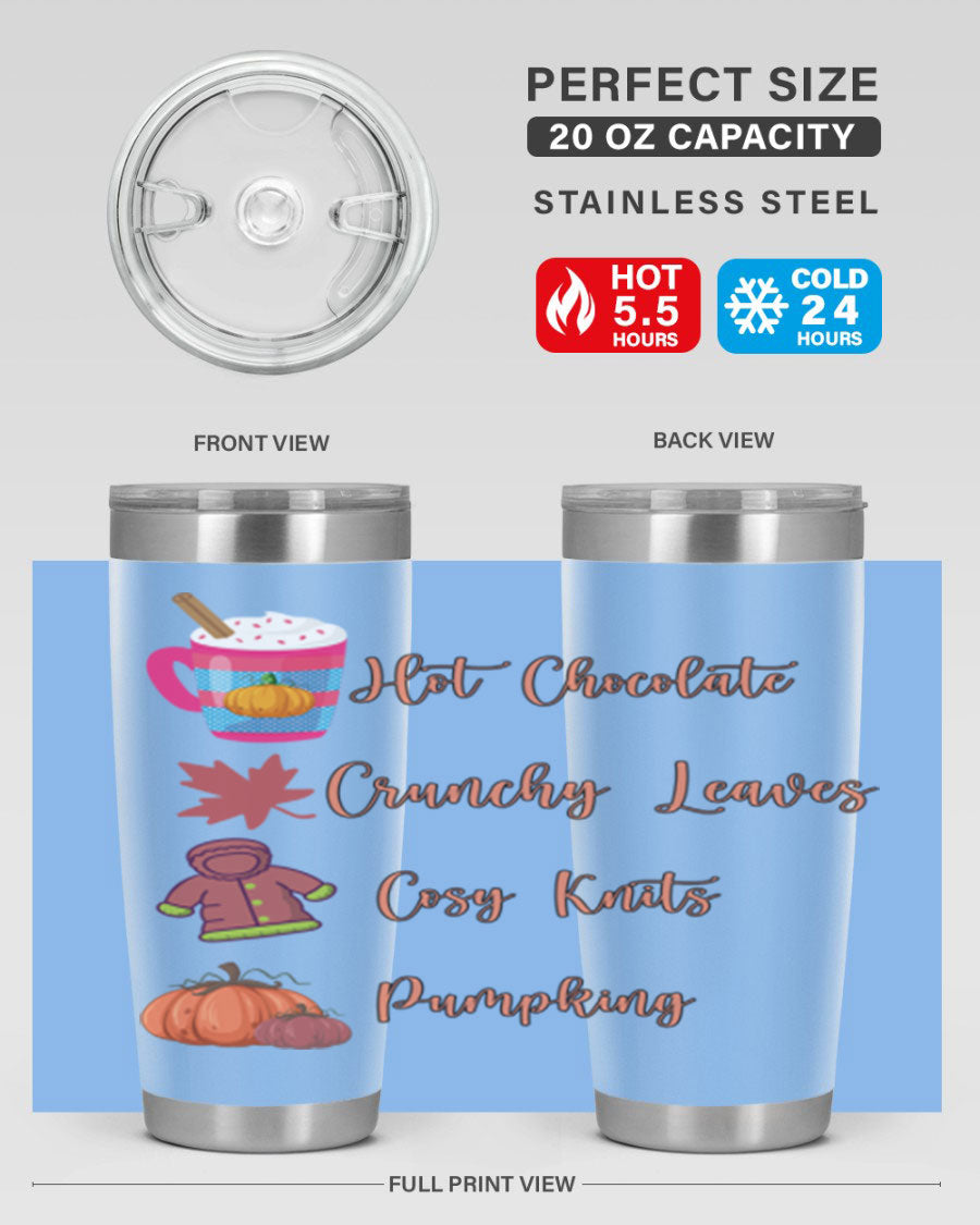 Fall 126# Tumbler, a 20oz double wall vacuum stainless steel tumbler with a sleek design, perfect for hot and cold beverages.