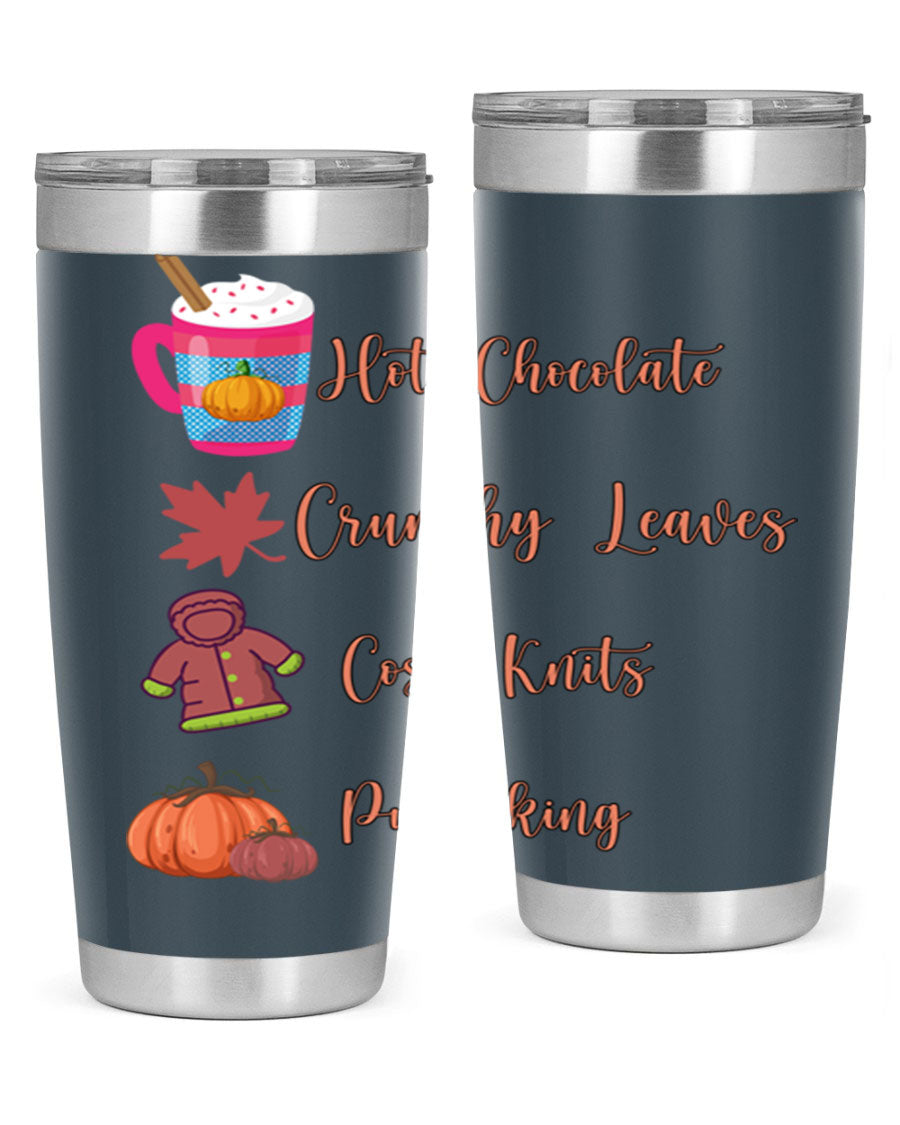 Fall 126# Tumbler, a 20oz double wall vacuum stainless steel tumbler with a sleek design, perfect for hot and cold beverages.