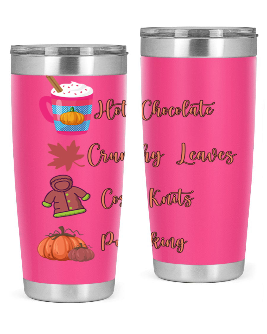 Fall 126# Tumbler, a 20oz double wall vacuum stainless steel tumbler with a sleek design, perfect for hot and cold beverages.