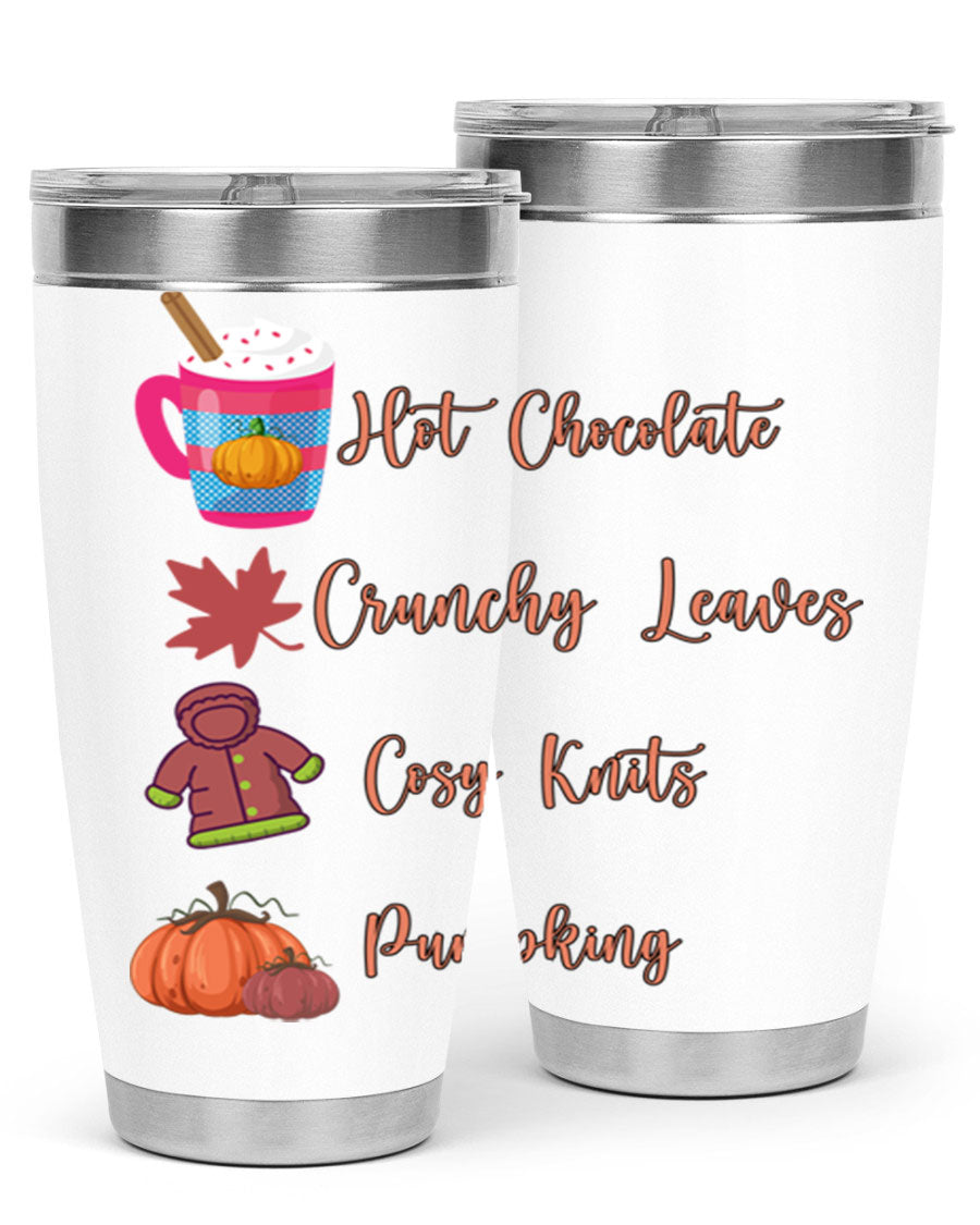 Fall 126# Tumbler, a 20oz double wall vacuum stainless steel tumbler with a sleek design, perfect for hot and cold beverages.