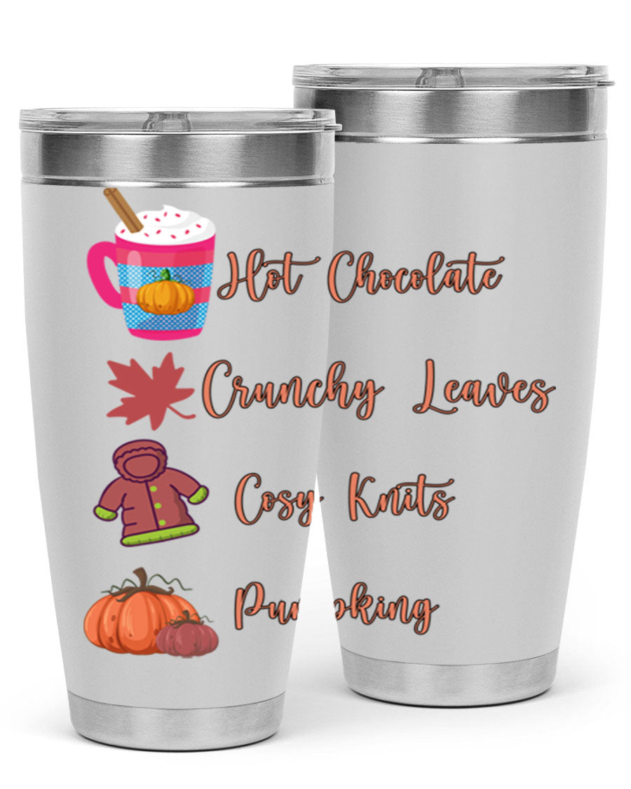 Fall 126# Tumbler, a 20oz double wall vacuum stainless steel tumbler with a sleek design, perfect for hot and cold beverages.