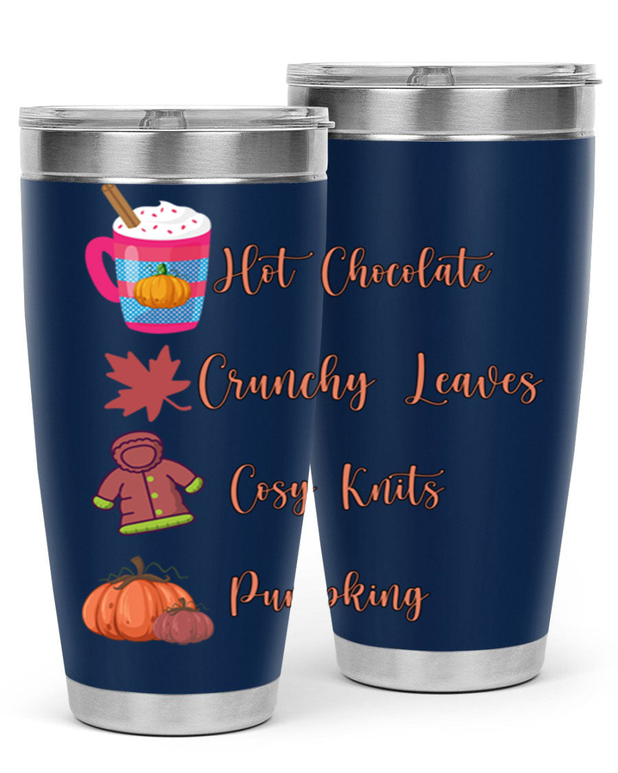 Fall 126# Tumbler, a 20oz double wall vacuum stainless steel tumbler with a sleek design, perfect for hot and cold beverages.