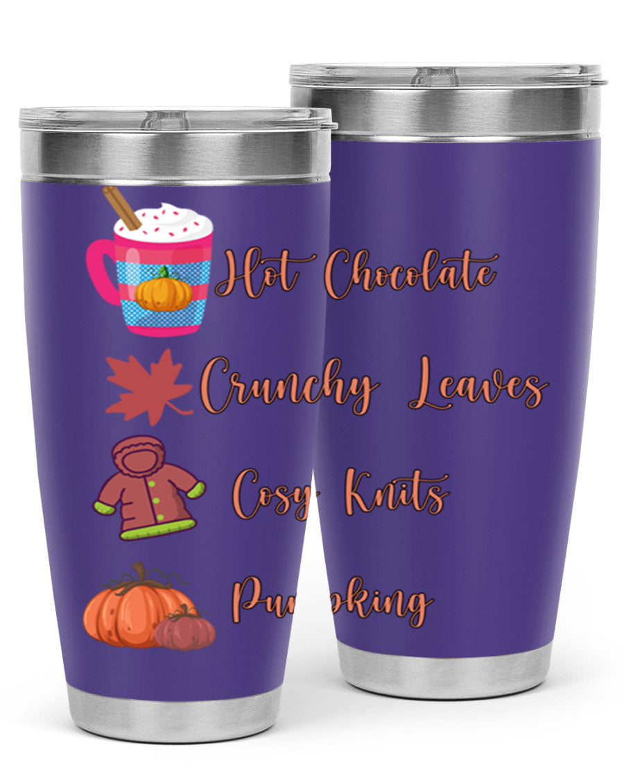 Fall 126# Tumbler, a 20oz double wall vacuum stainless steel tumbler with a sleek design, perfect for hot and cold beverages.