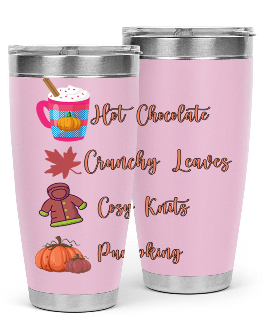 Fall 126# Tumbler, a 20oz double wall vacuum stainless steel tumbler with a sleek design, perfect for hot and cold beverages.