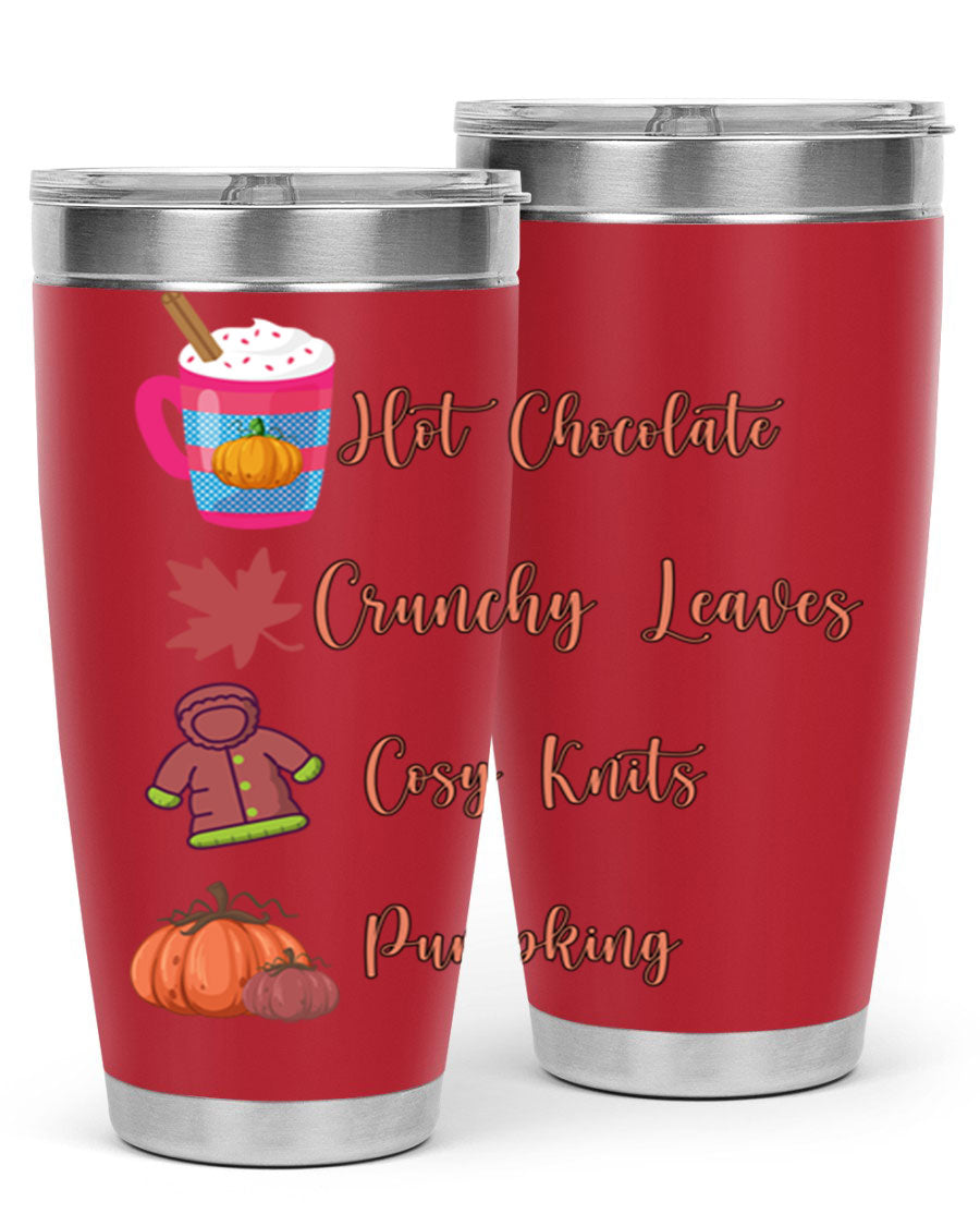 Fall 126# Tumbler, a 20oz double wall vacuum stainless steel tumbler with a sleek design, perfect for hot and cold beverages.