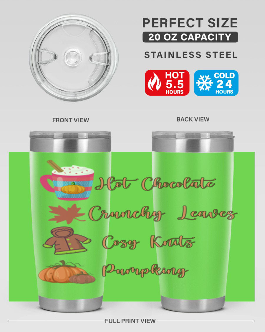 Fall 126# Tumbler, a 20oz double wall vacuum stainless steel tumbler with a sleek design, perfect for hot and cold beverages.