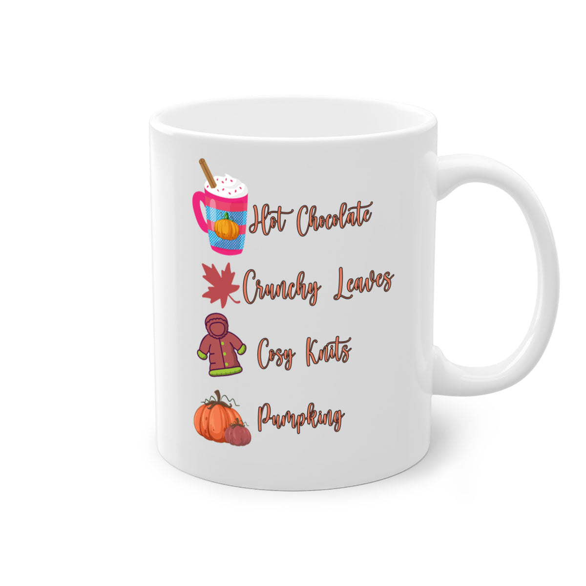 Fall 126# Mug featuring a two-tone design with a colored handle and glossy finish, available in multiple colors and sizes.