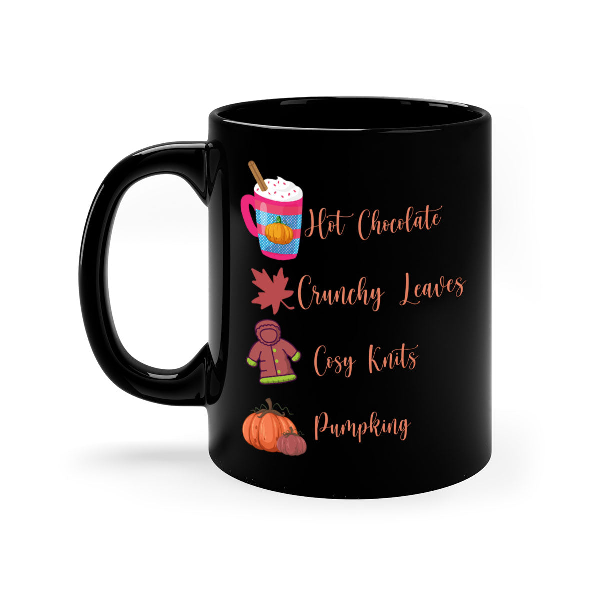 Fall 126# Mug featuring a two-tone design with a colored handle and glossy finish, available in multiple colors and sizes.