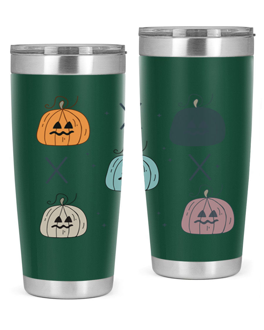 Fall 145# Tumbler in 20oz and 30oz sizes, showcasing double wall vacuum stainless steel design with copper lining and drink-thru lid.