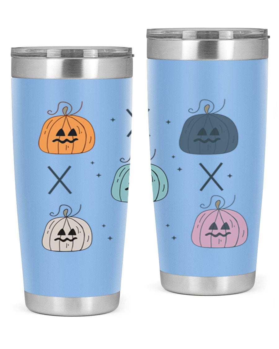 Fall 145# Tumbler in 20oz and 30oz sizes, showcasing double wall vacuum stainless steel design with copper lining and drink-thru lid.