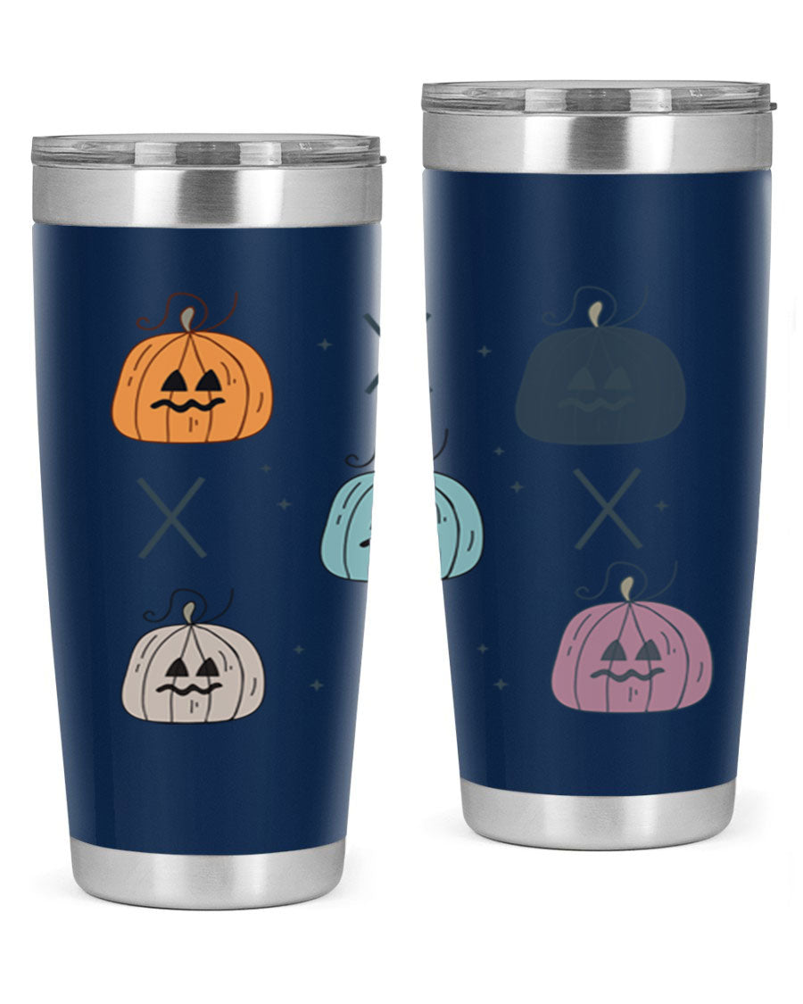 Fall 145# Tumbler in 20oz and 30oz sizes, showcasing double wall vacuum stainless steel design with copper lining and drink-thru lid.
