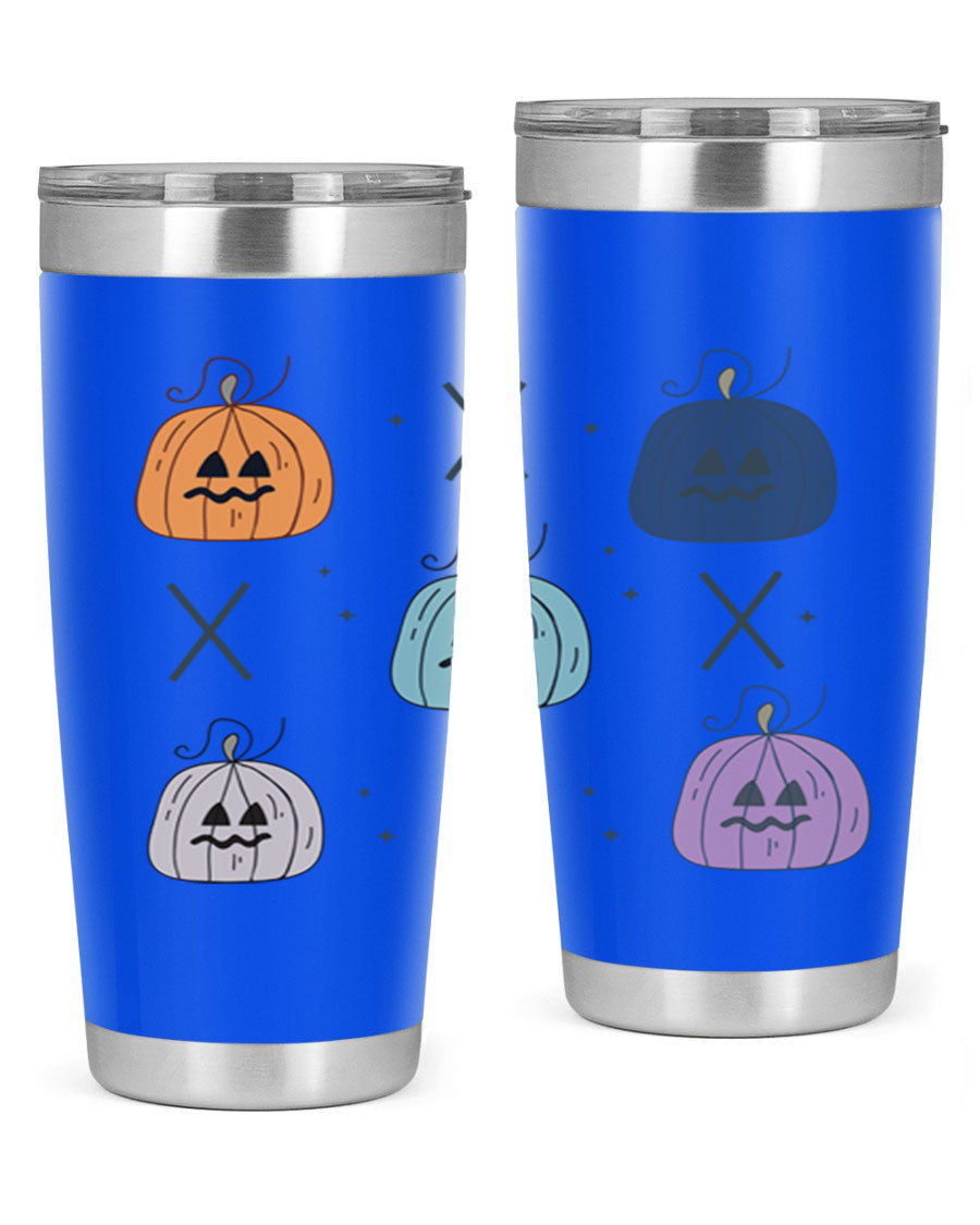 Fall 145# Tumbler in 20oz and 30oz sizes, showcasing double wall vacuum stainless steel design with copper lining and drink-thru lid.