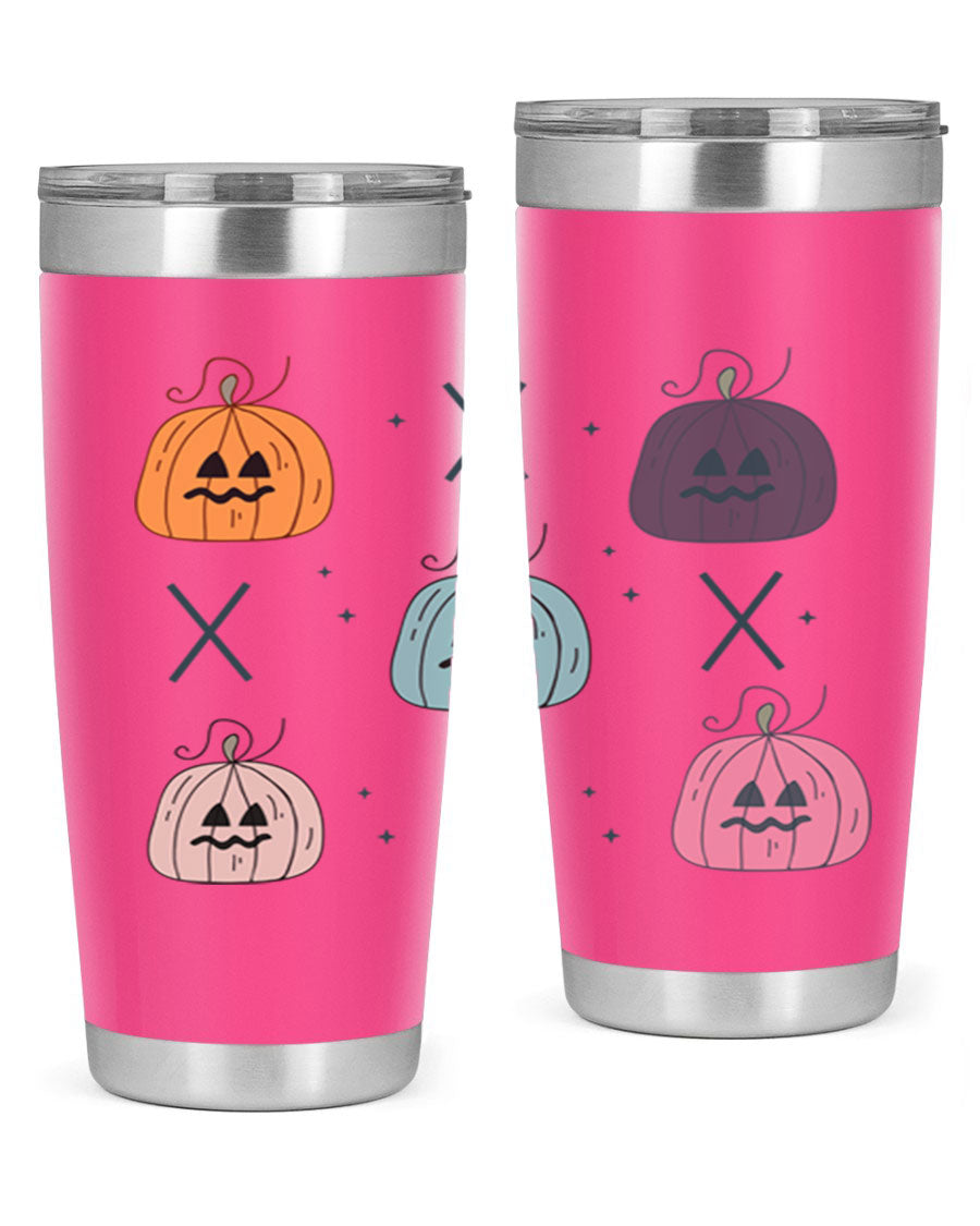 Fall 145# Tumbler in 20oz and 30oz sizes, showcasing double wall vacuum stainless steel design with copper lining and drink-thru lid.