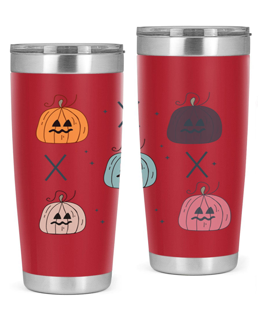 Fall 145# Tumbler in 20oz and 30oz sizes, showcasing double wall vacuum stainless steel design with copper lining and drink-thru lid.