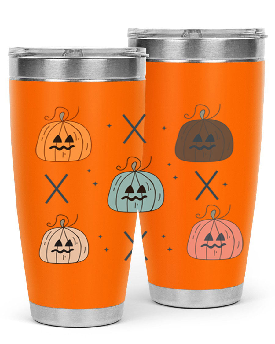 Fall 145# Tumbler in 20oz and 30oz sizes, showcasing double wall vacuum stainless steel design with copper lining and drink-thru lid.