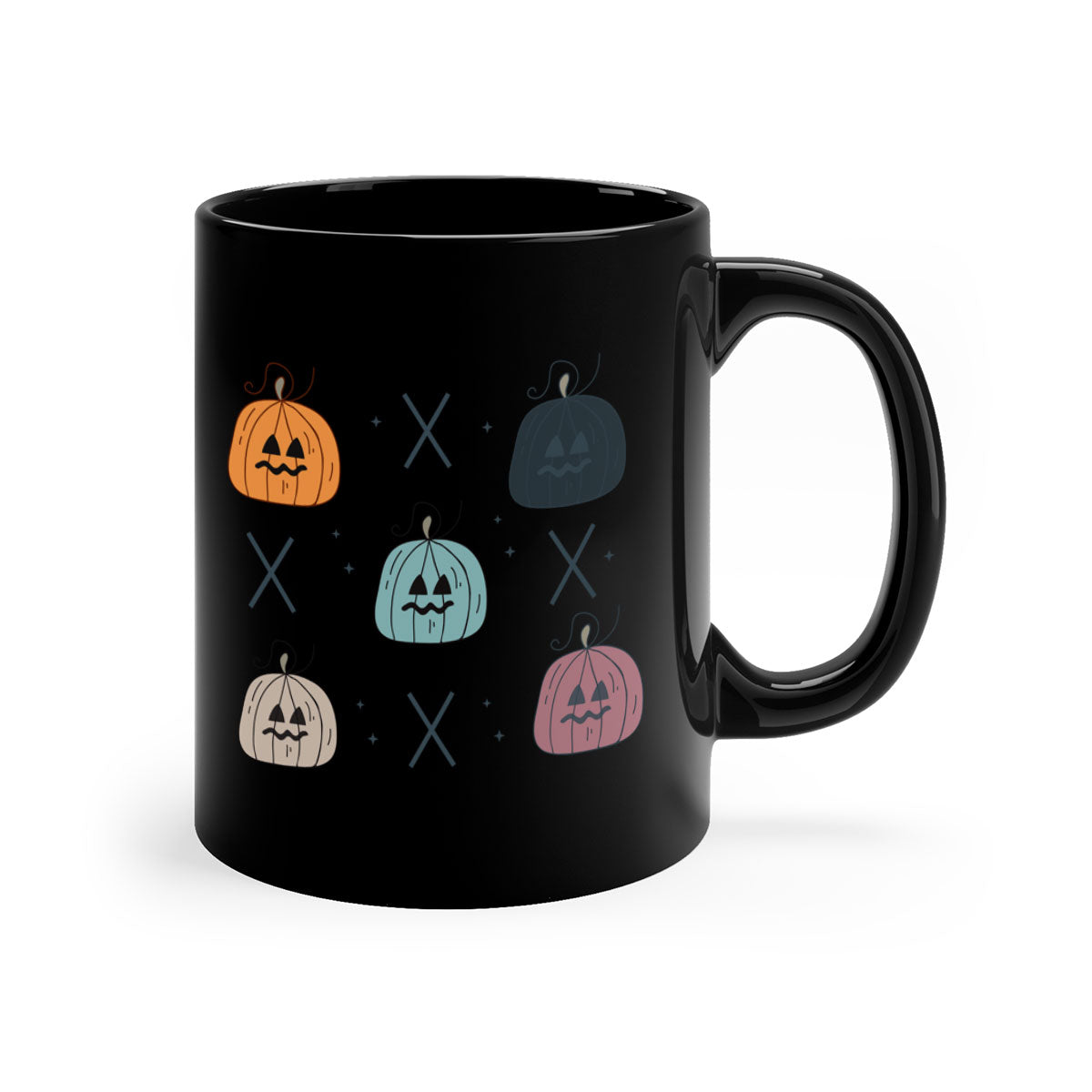 A stylish fall 145# Mug featuring a glossy finish, colored handle, and interior, available in five vibrant colors.