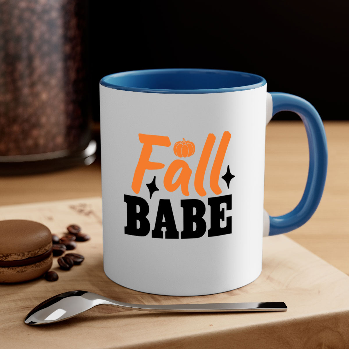Fall Babe 89# Mug featuring a two-tone design with a colored handle and glossy finish, available in multiple colors.
