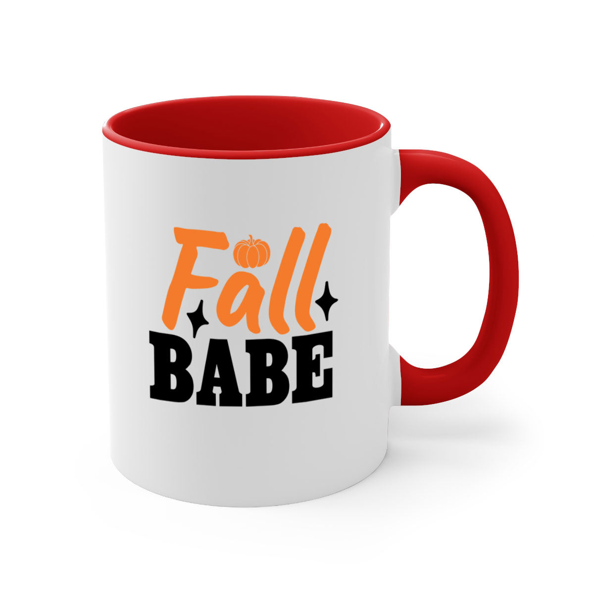 Fall Babe 89# Mug featuring a two-tone design with a colored handle and glossy finish, available in multiple colors.