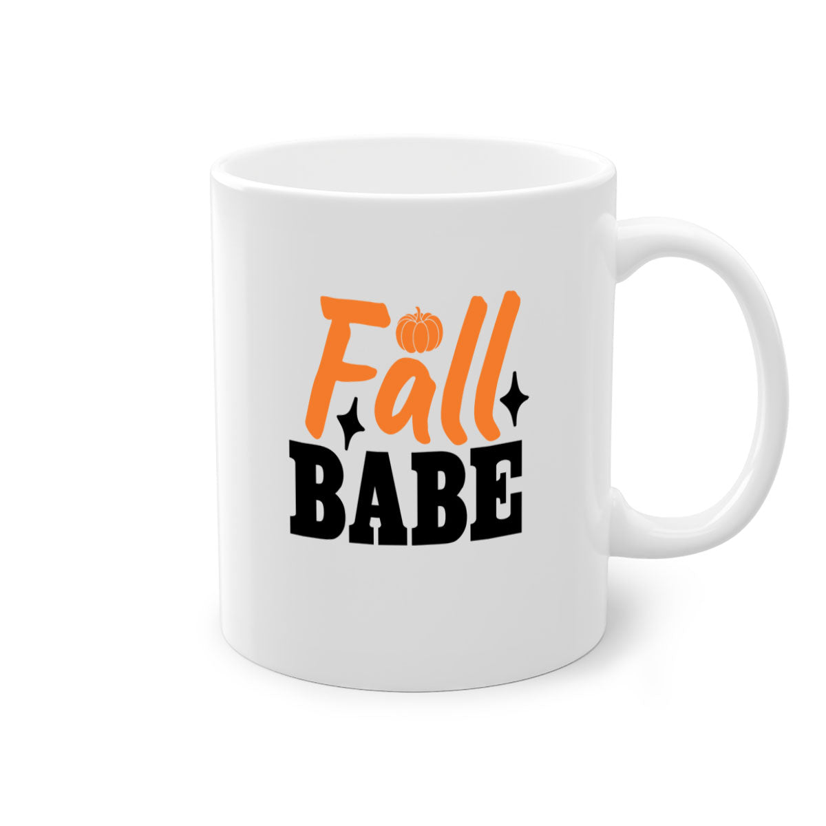 Fall Babe 89# Mug featuring a two-tone design with a colored handle and glossy finish, available in multiple colors.