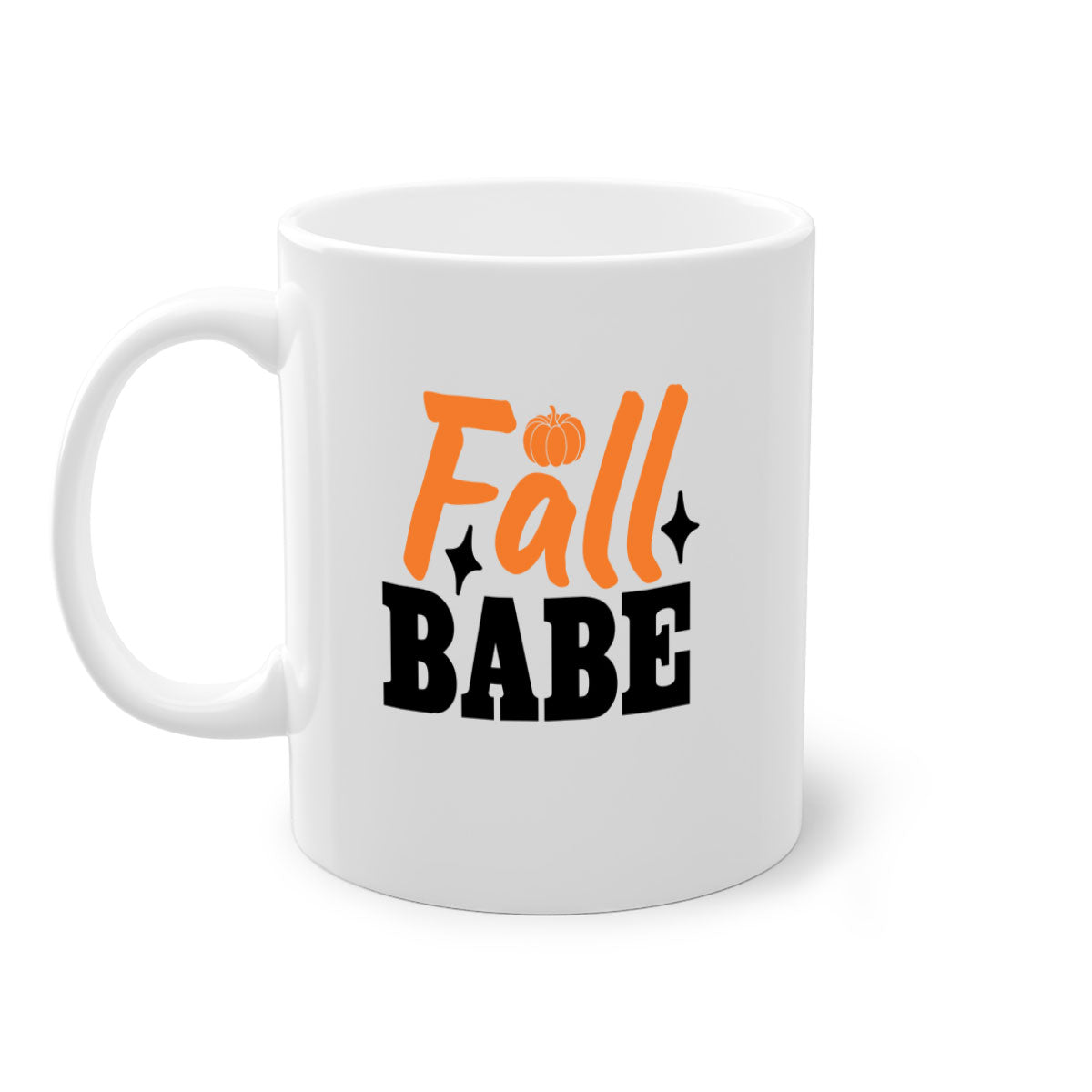 Fall Babe 89# Mug featuring a two-tone design with a colored handle and glossy finish, available in multiple colors.