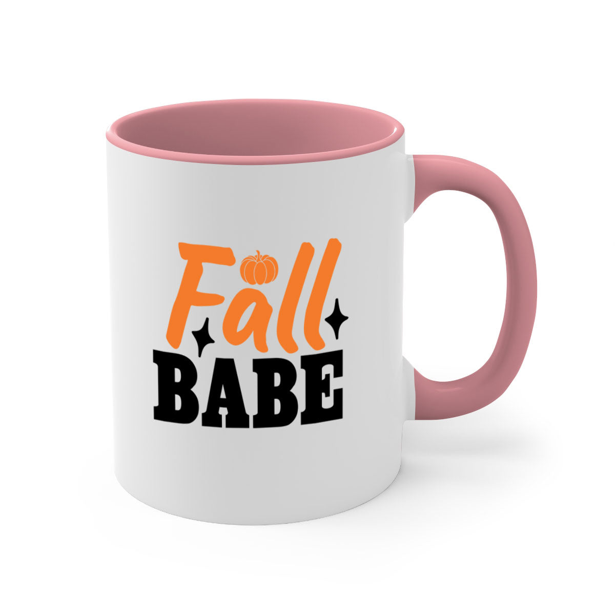 Fall Babe 89# Mug featuring a two-tone design with a colored handle and glossy finish, available in multiple colors.