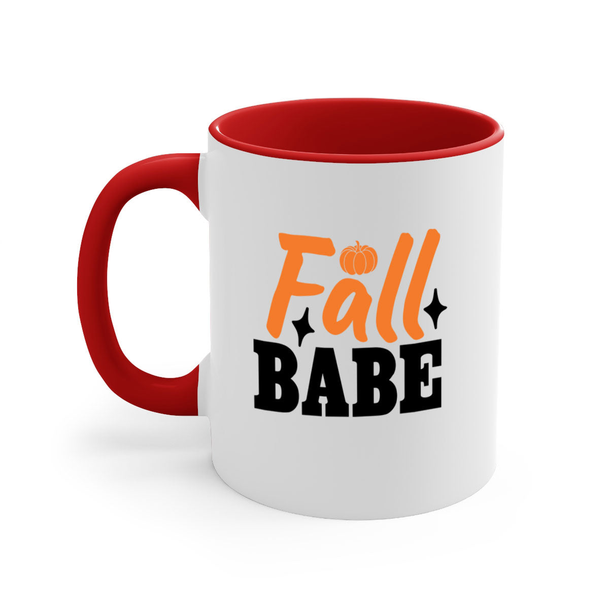 Fall Babe 89# Mug featuring a two-tone design with a colored handle and glossy finish, available in multiple colors.