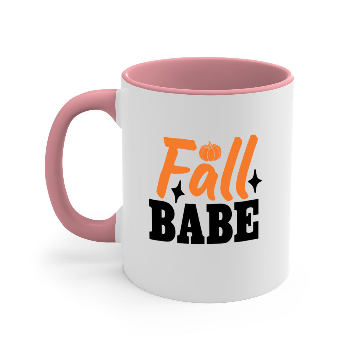 Fall Babe 89# Mug featuring a two-tone design with a colored handle and glossy finish, available in multiple colors.