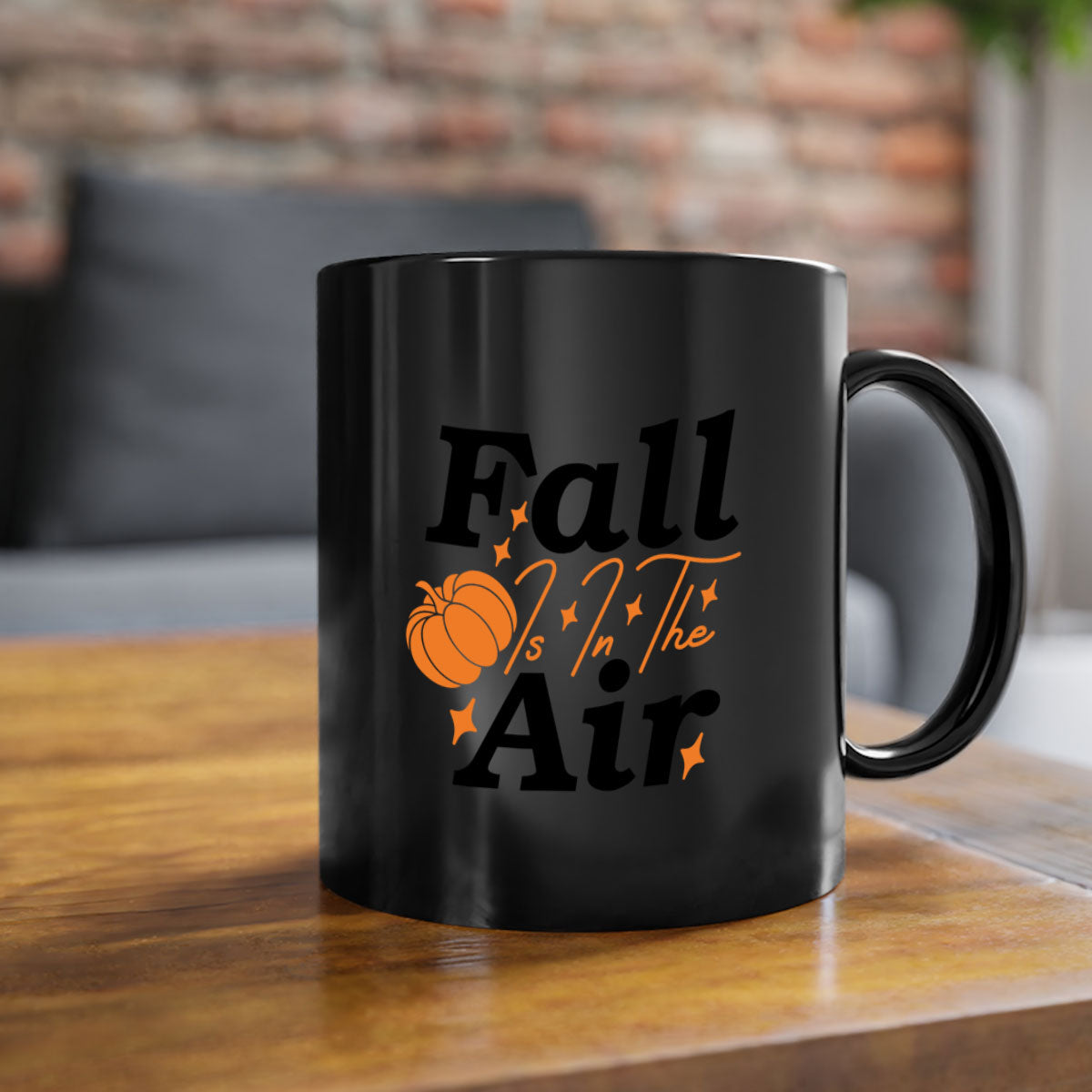 Fall Is In The Air 114# Mug featuring a glossy finish with a colored handle and interior, available in multiple colors and sizes.