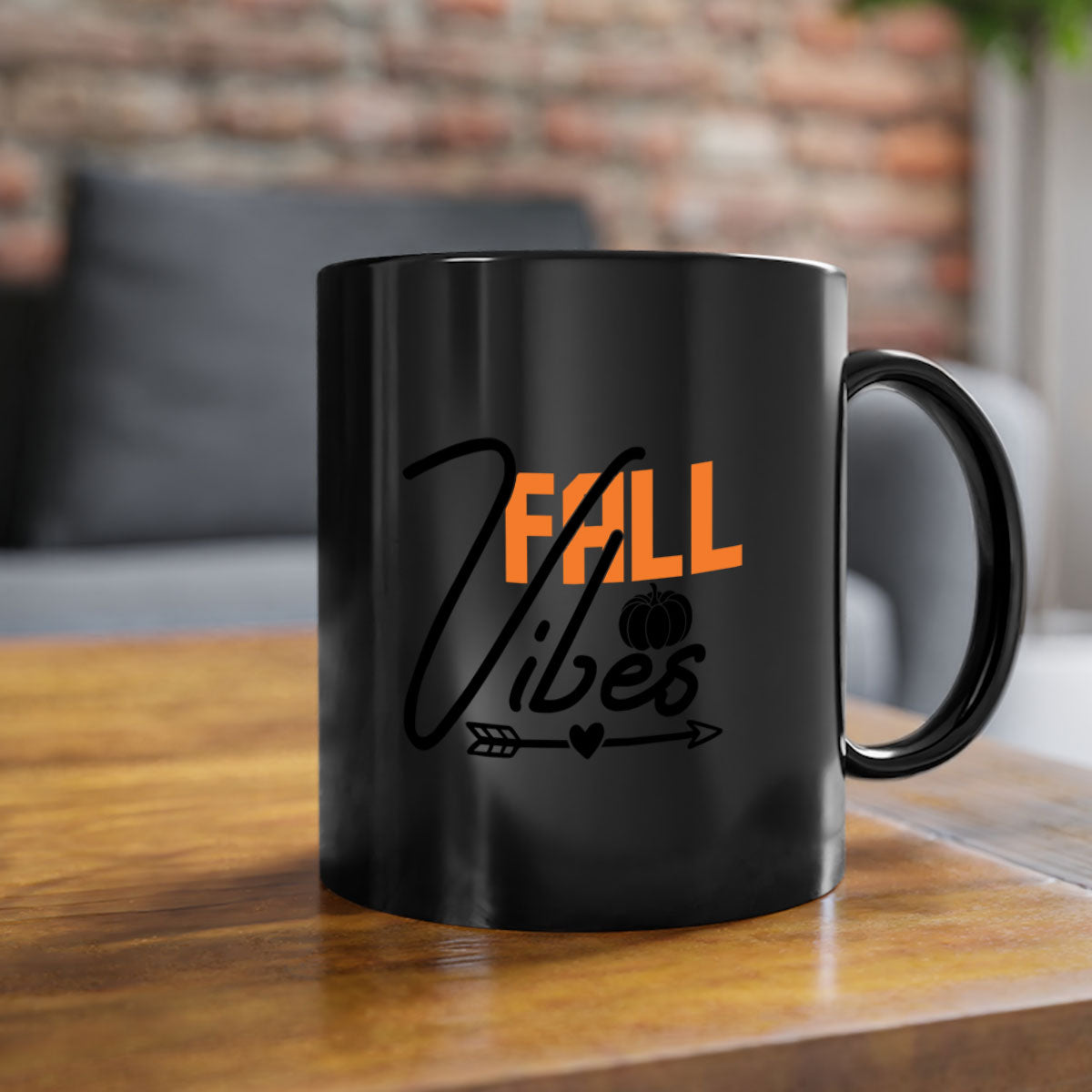 Fall Vibes 142# Mug featuring a two-tone design with a colored handle and glossy finish, available in multiple colors.