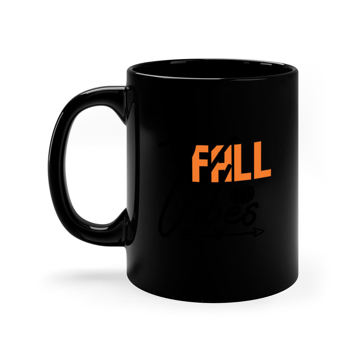 Fall Vibes 142# Mug featuring a two-tone design with a colored handle and glossy finish, available in multiple colors.