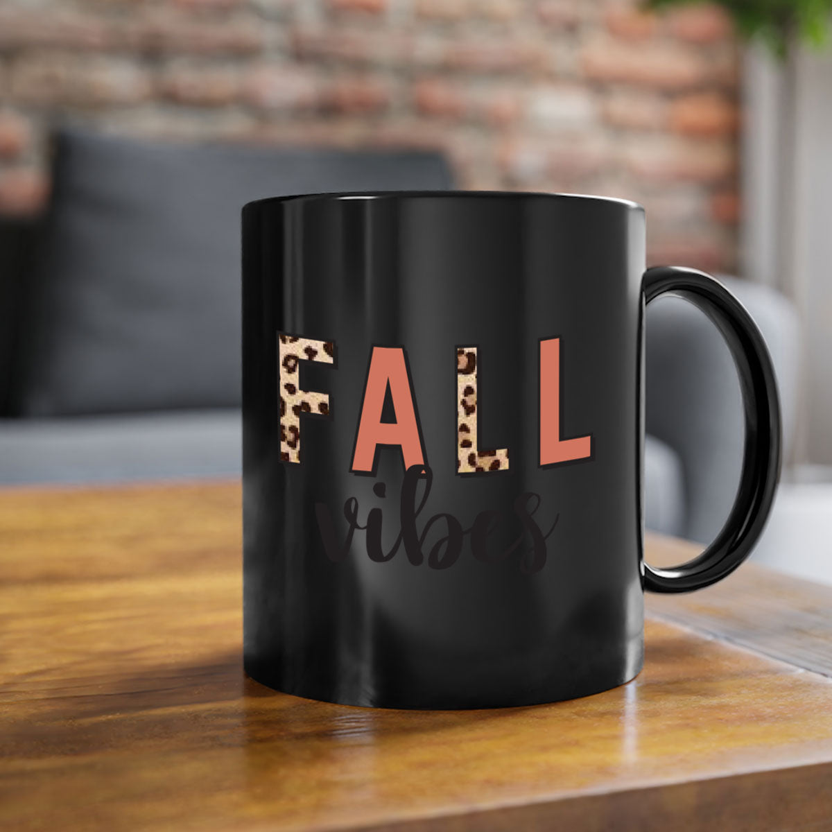 Fall Vibes 143# Mug featuring a two-tone design with a colored handle and glossy finish, available in multiple colors.